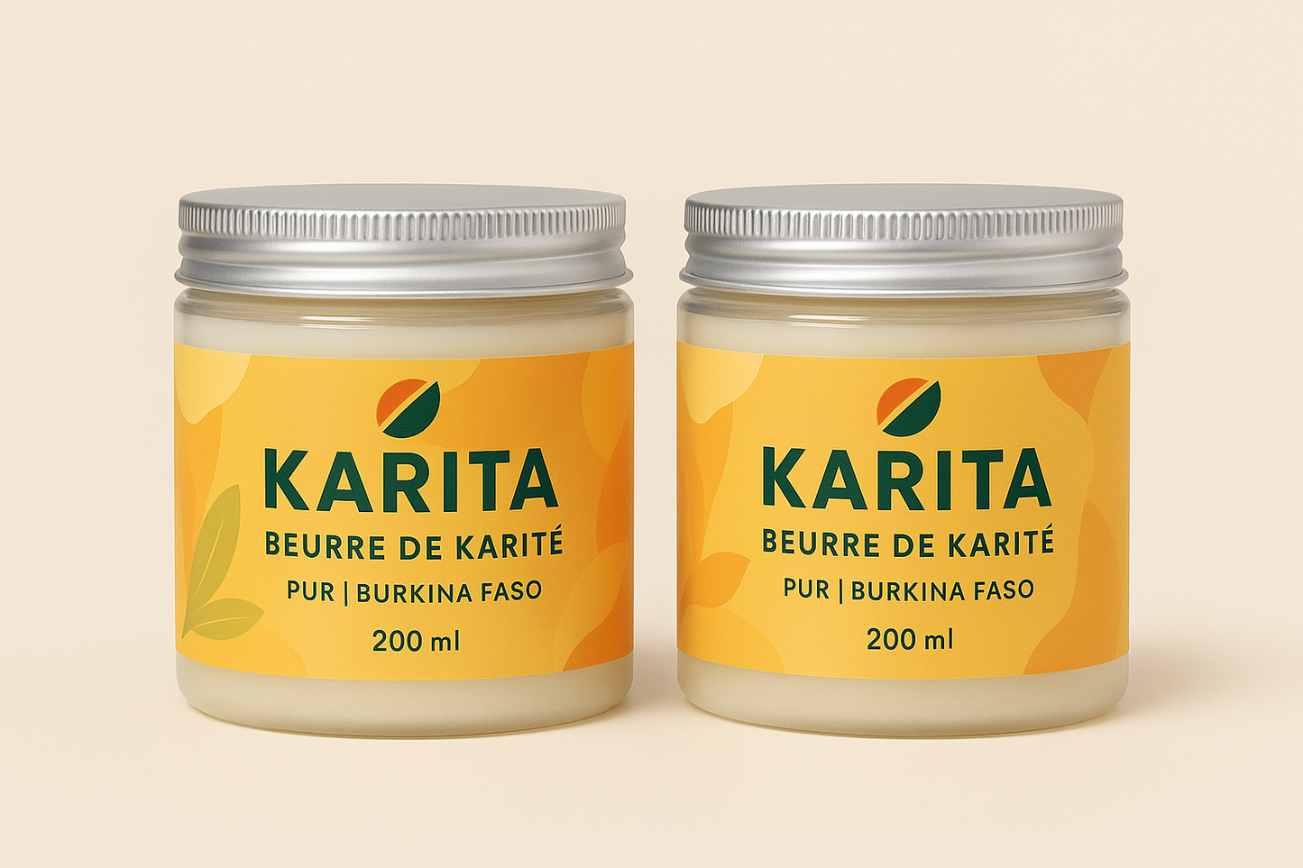 deux pots de beurre de karité