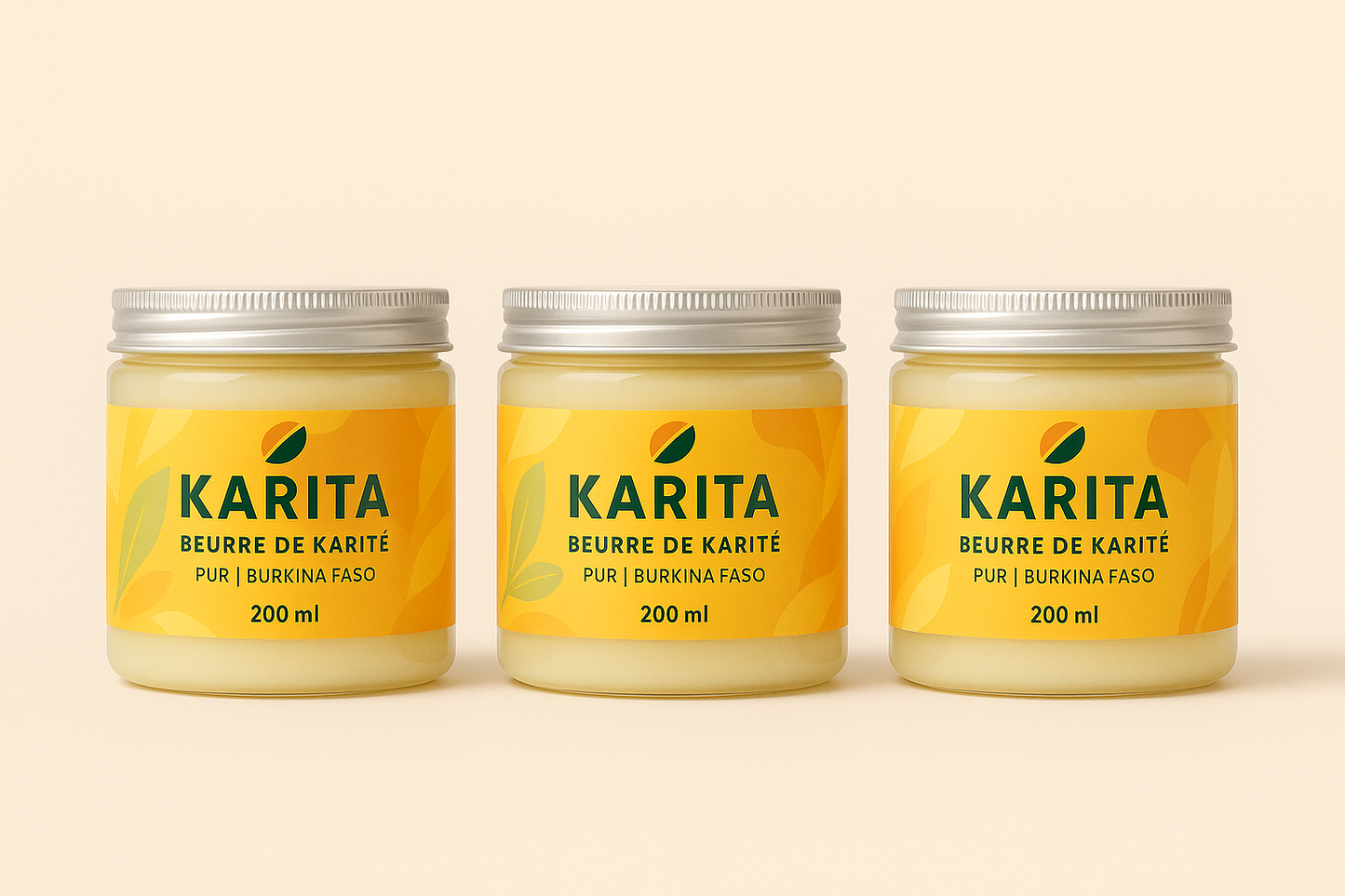 trois pots de beurre de karité