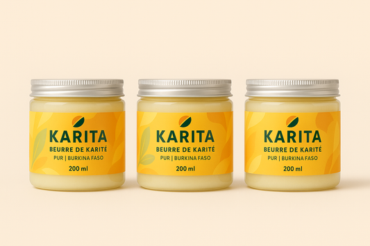 trois pots de beurre de karité