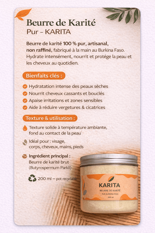 Karité Trio - KARITA NATURELBeurre de karité